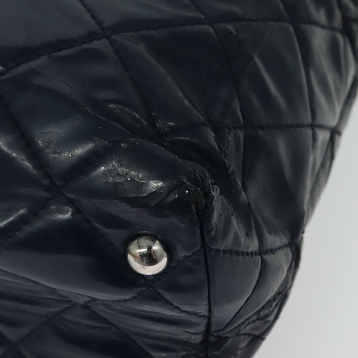 Chanel Navy Patent Leather Tote
