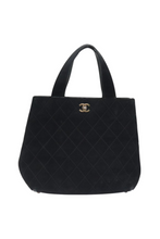 Load image into Gallery viewer, Chanel Black Suede Tote
