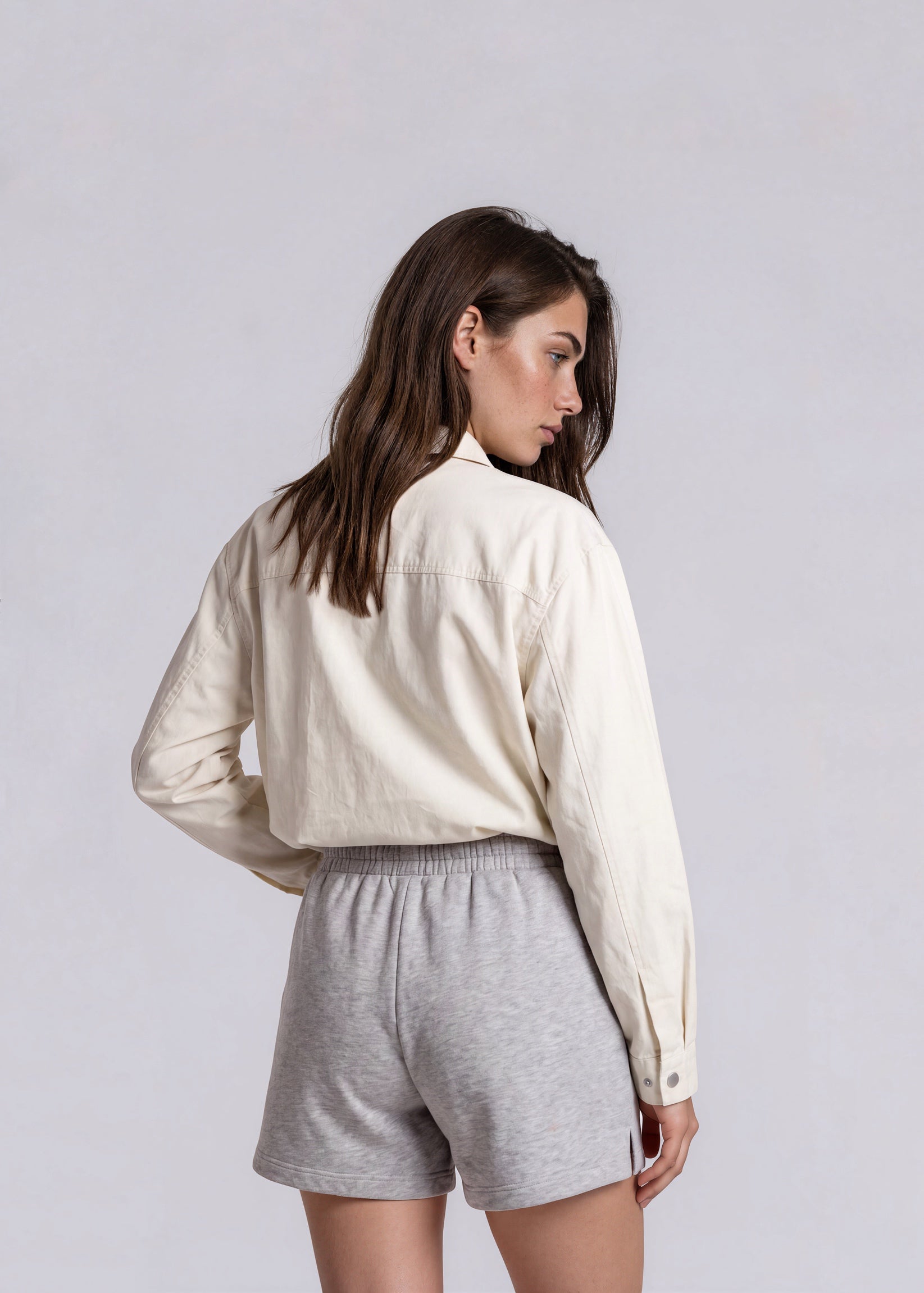 YSL Cream Classic Collared Bomber