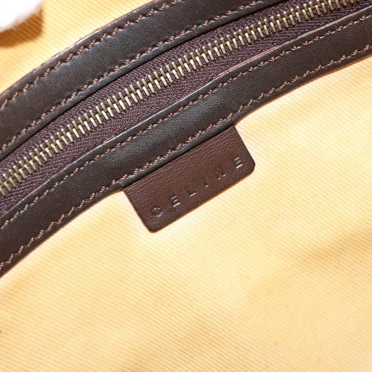 Celine Brown and Cream Monogram Handbag