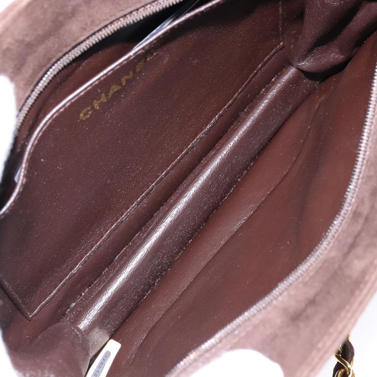 Chanel brown suede crossbody