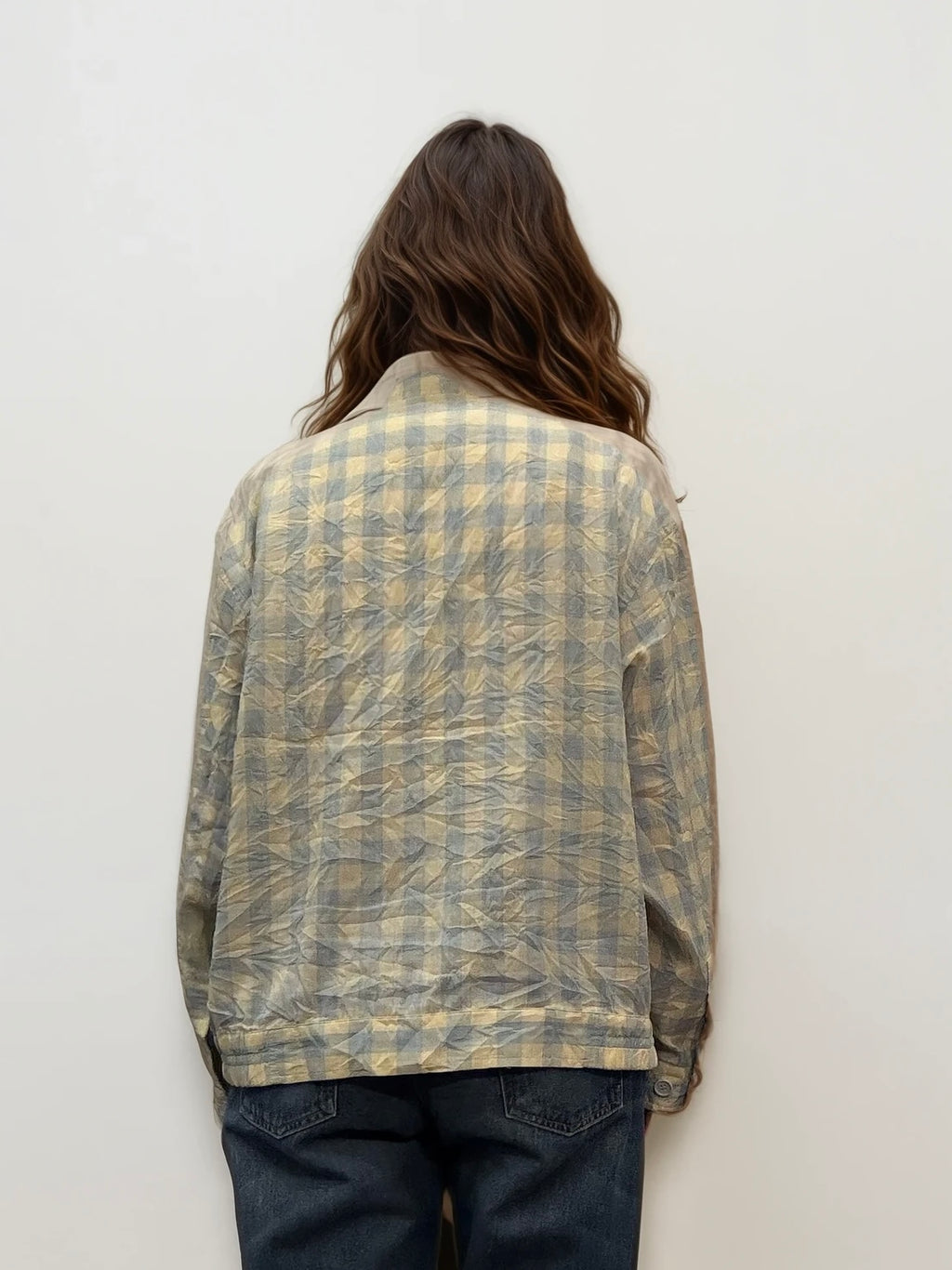 Ysl Blue and Yellow Checked Bomber