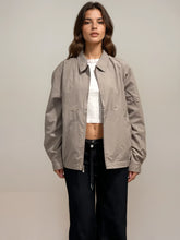 Load image into Gallery viewer, YSL Grey/Green Zip Bomber
