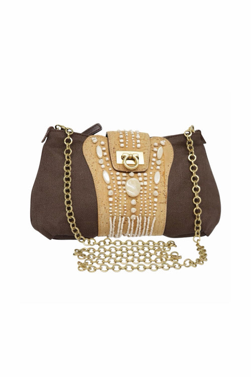 Ferragamo Brown Chain Shoulder Bag