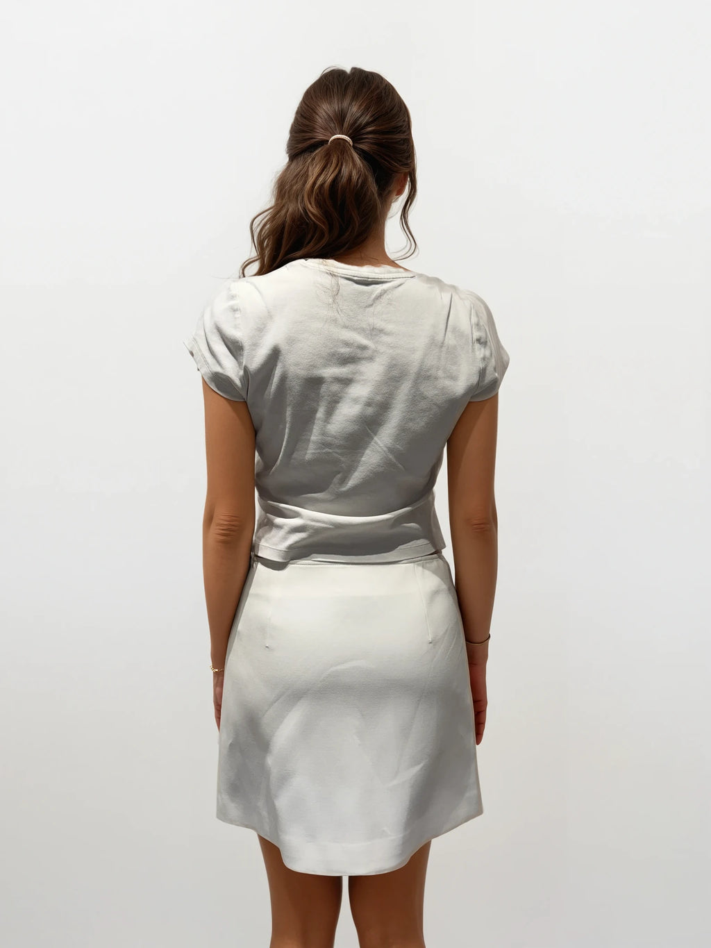 Versace White Zip Mini Skirt