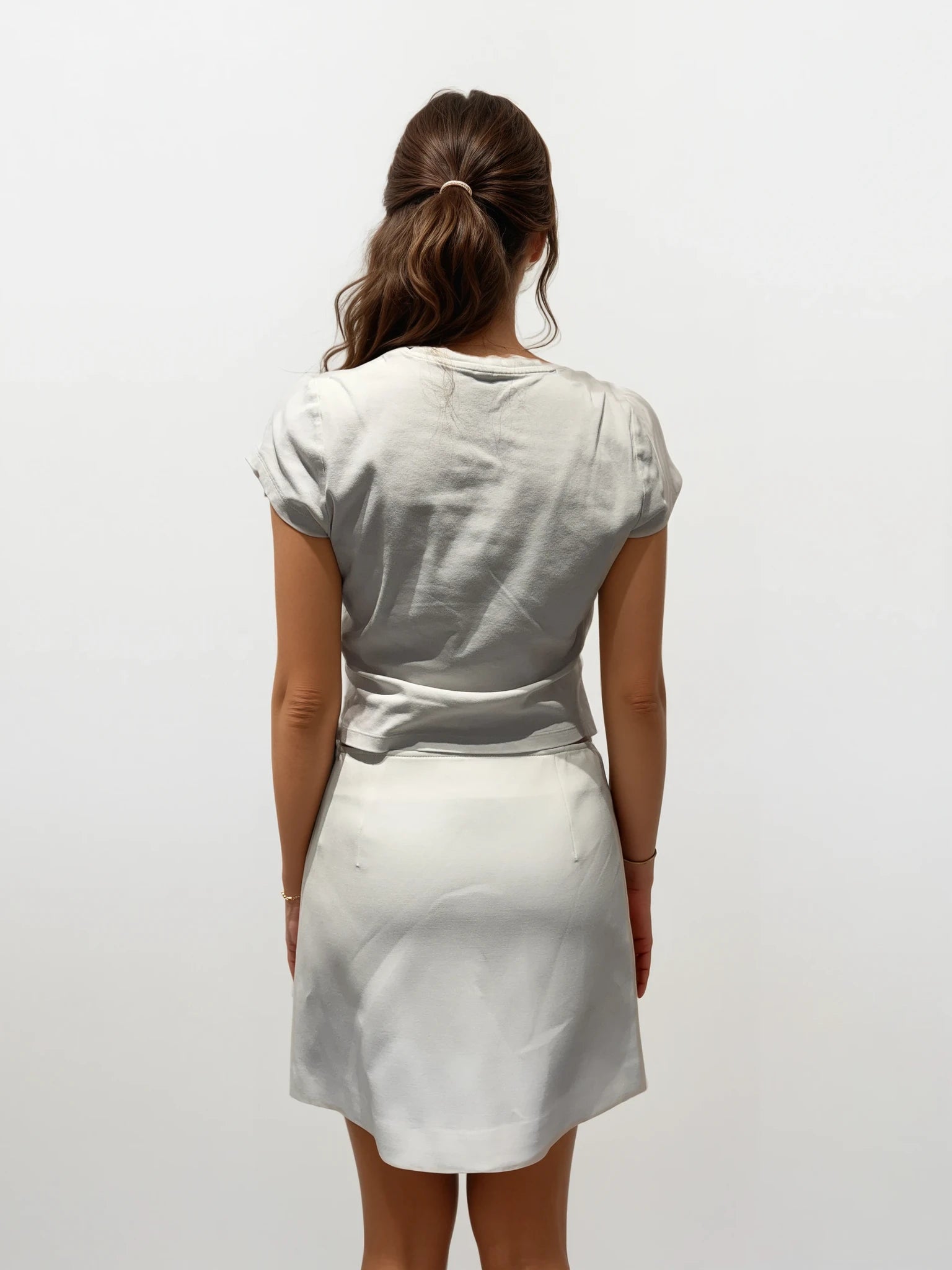 Versace White Zip Mini Skirt