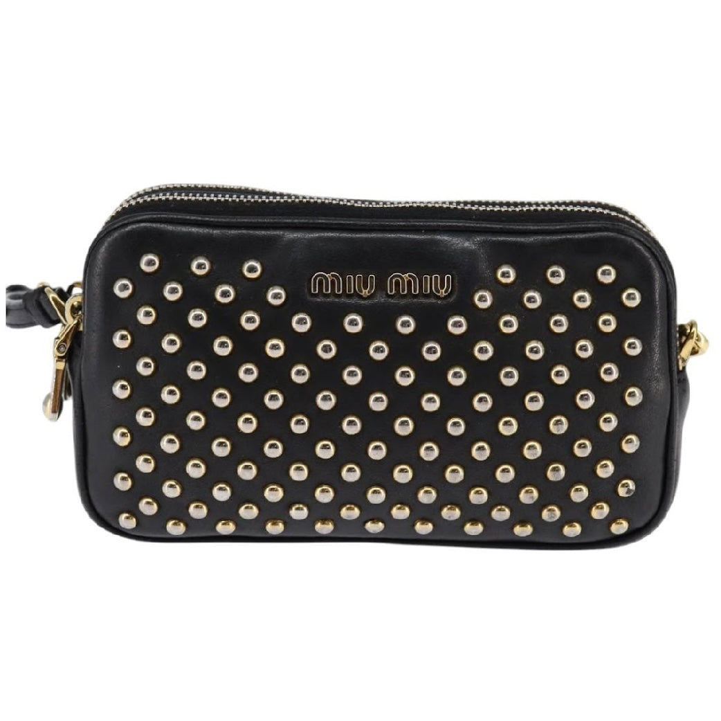 Miu Miu Black Studded Handbag