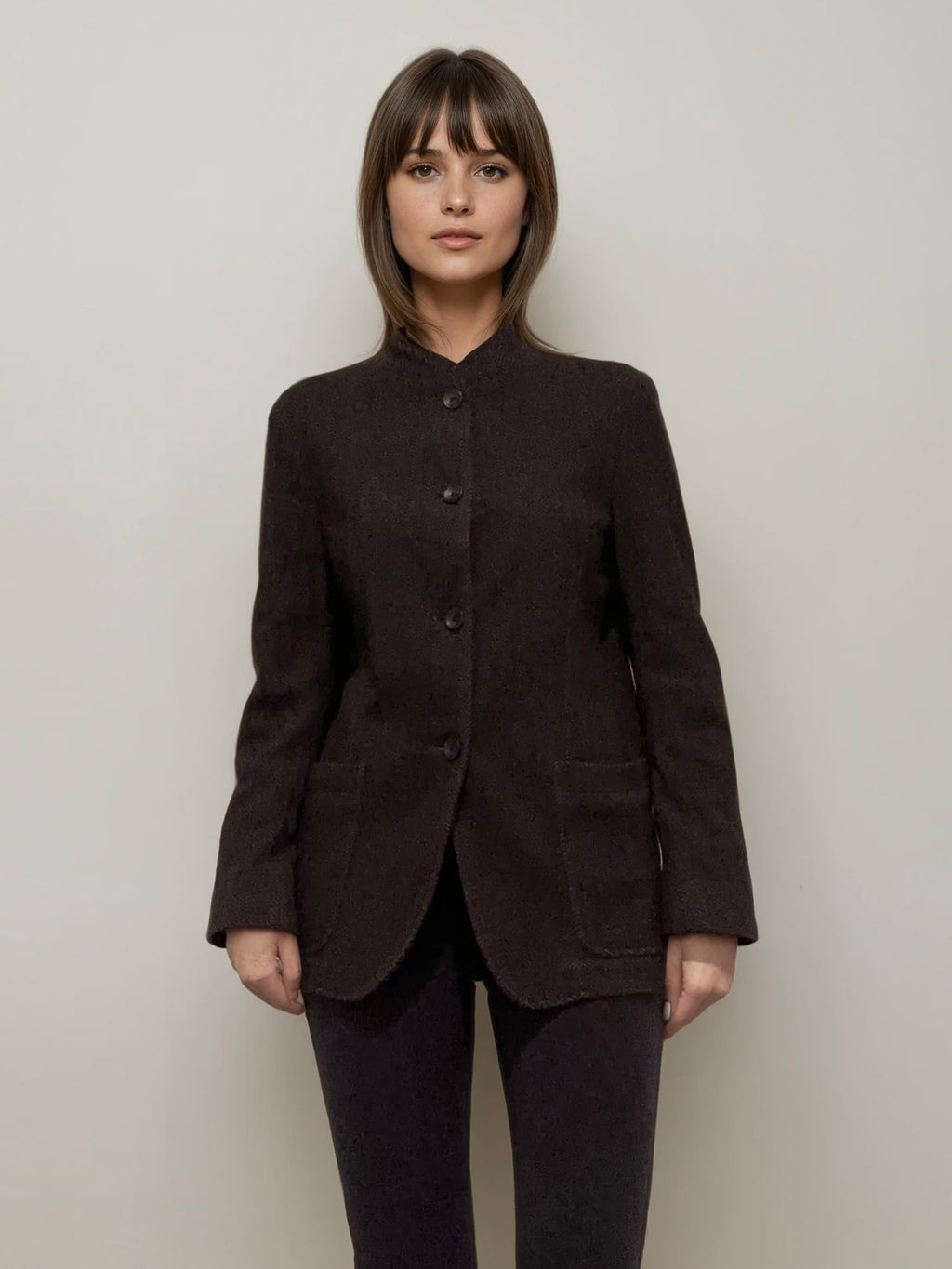 Armani Brown Houndtooth Blazer
