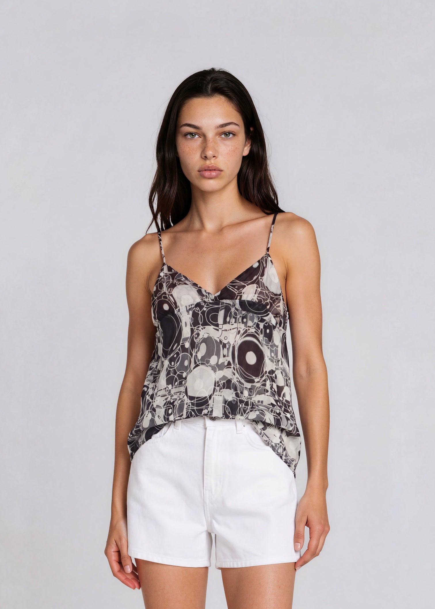 Chanel Printed Silk Tank