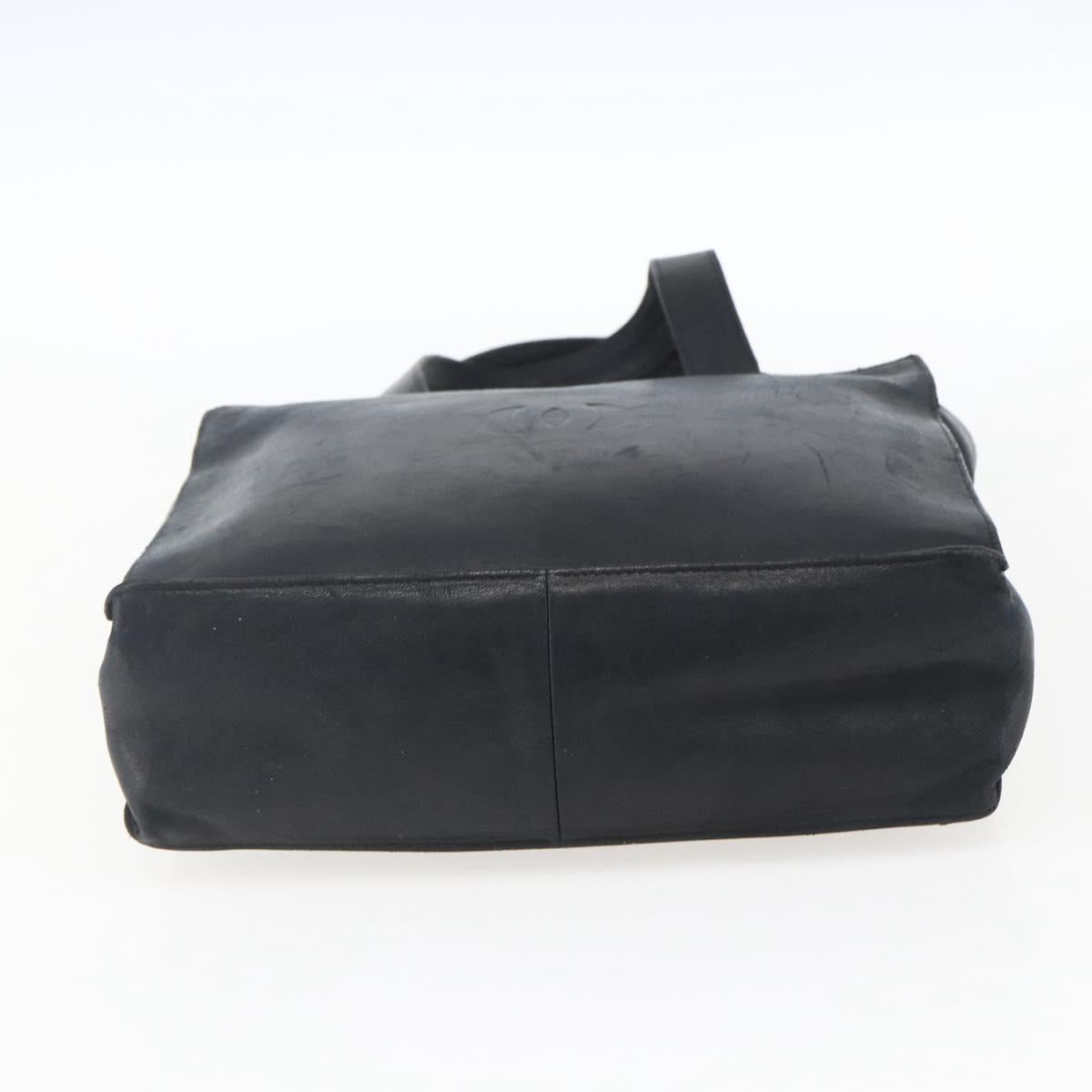 Chanel Black Leather Camelia Tote