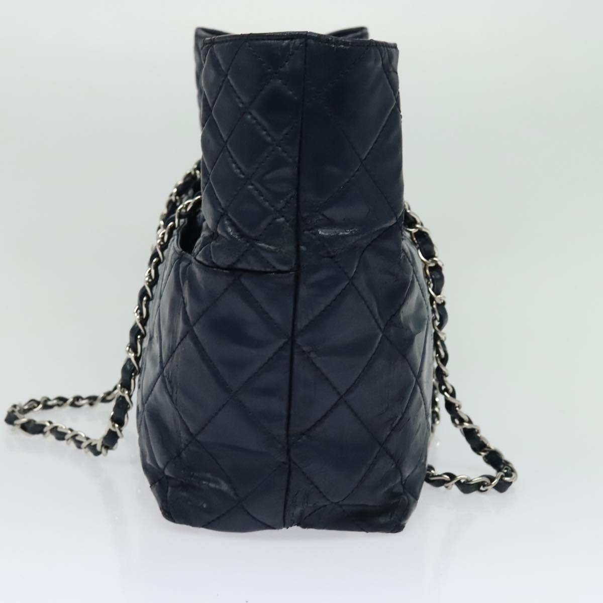 Chanel Navy Patent Leather Tote