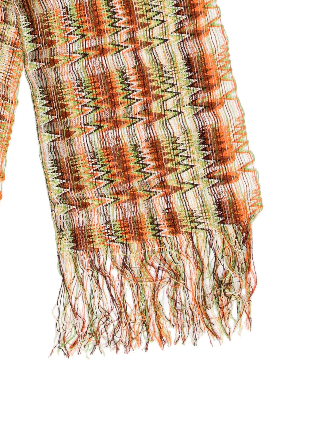 Missoni Tan and Red Scarf