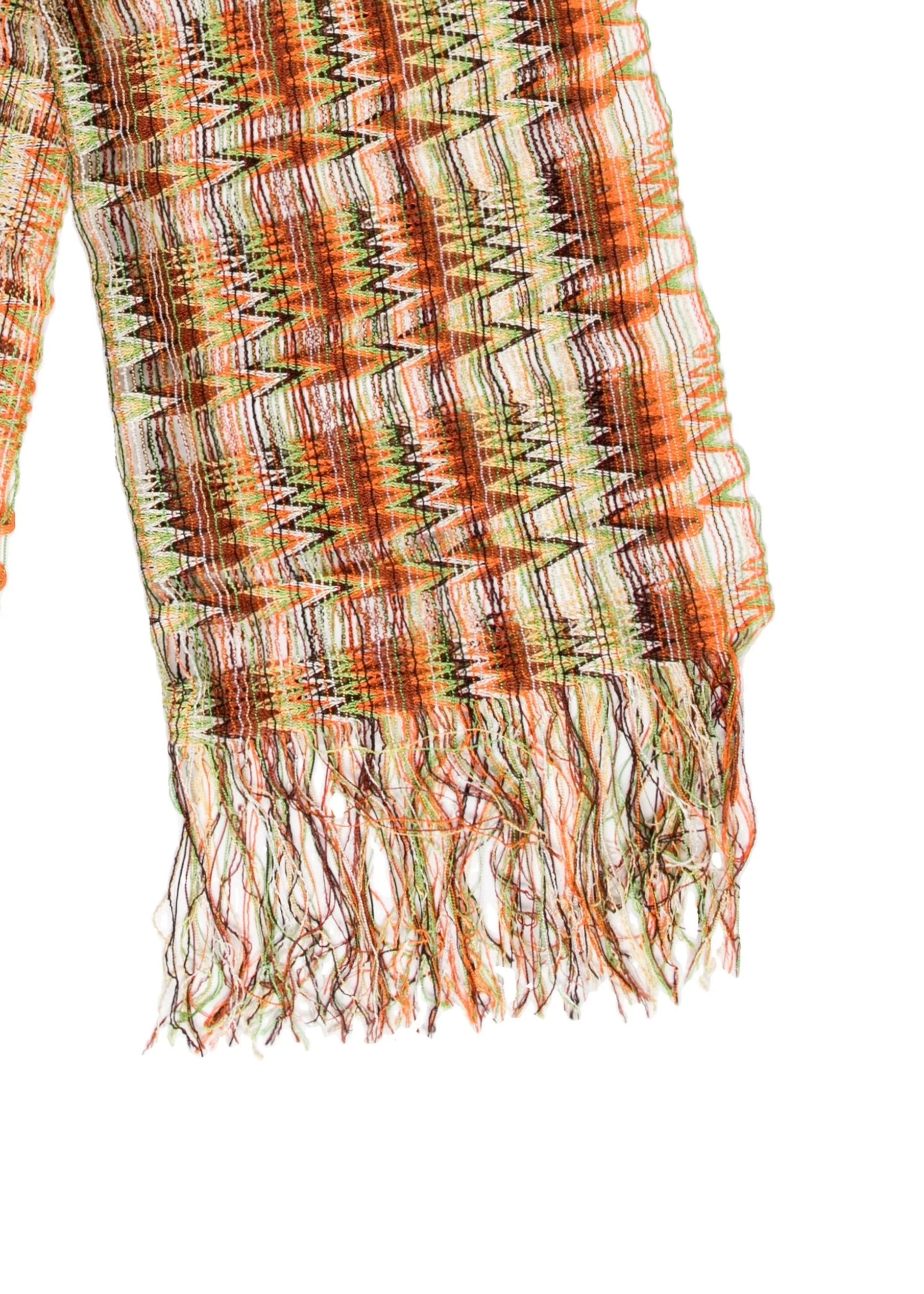 Missoni Tan and Red Scarf