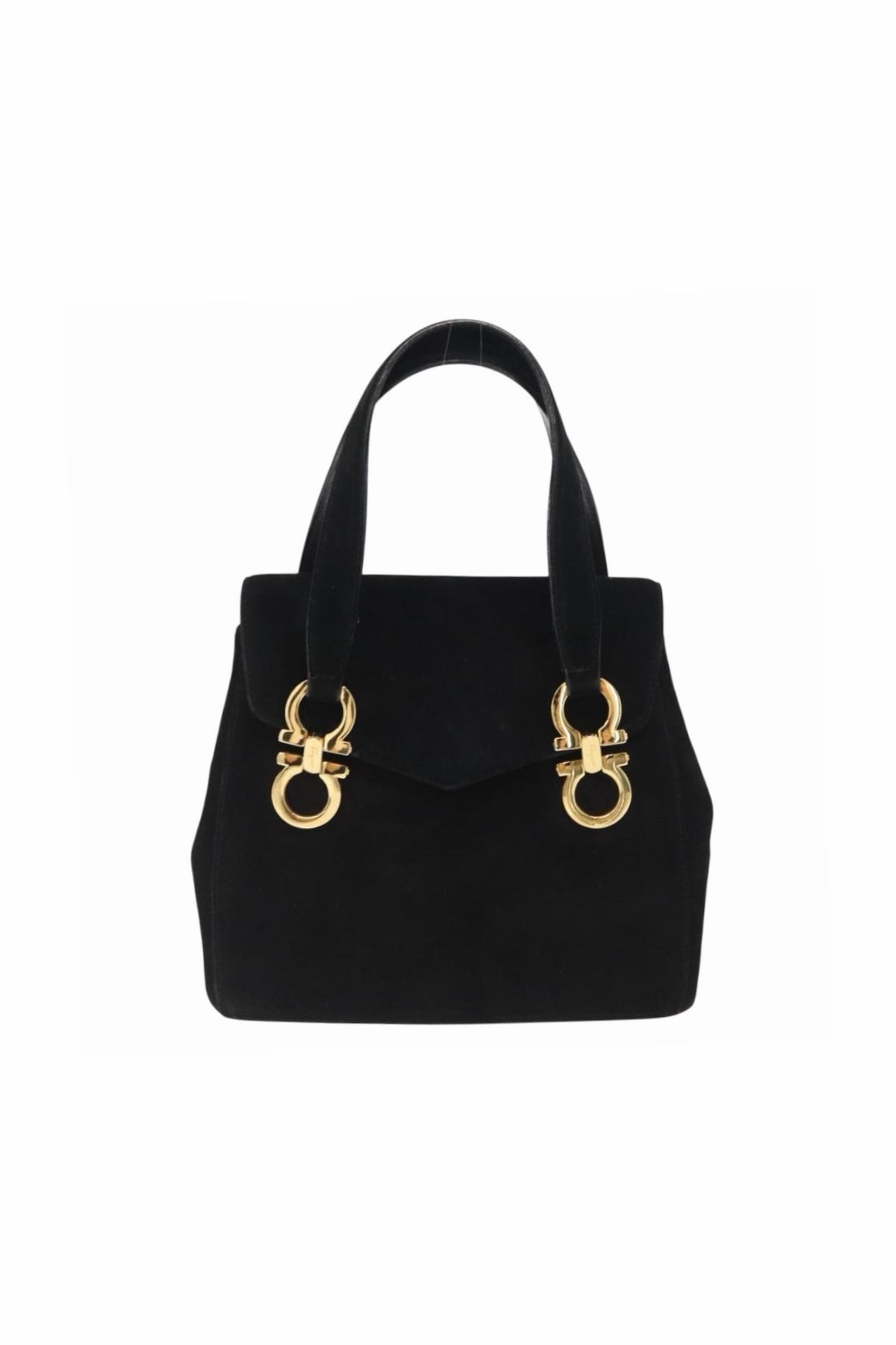 Ferragamo Black Suede Handbag