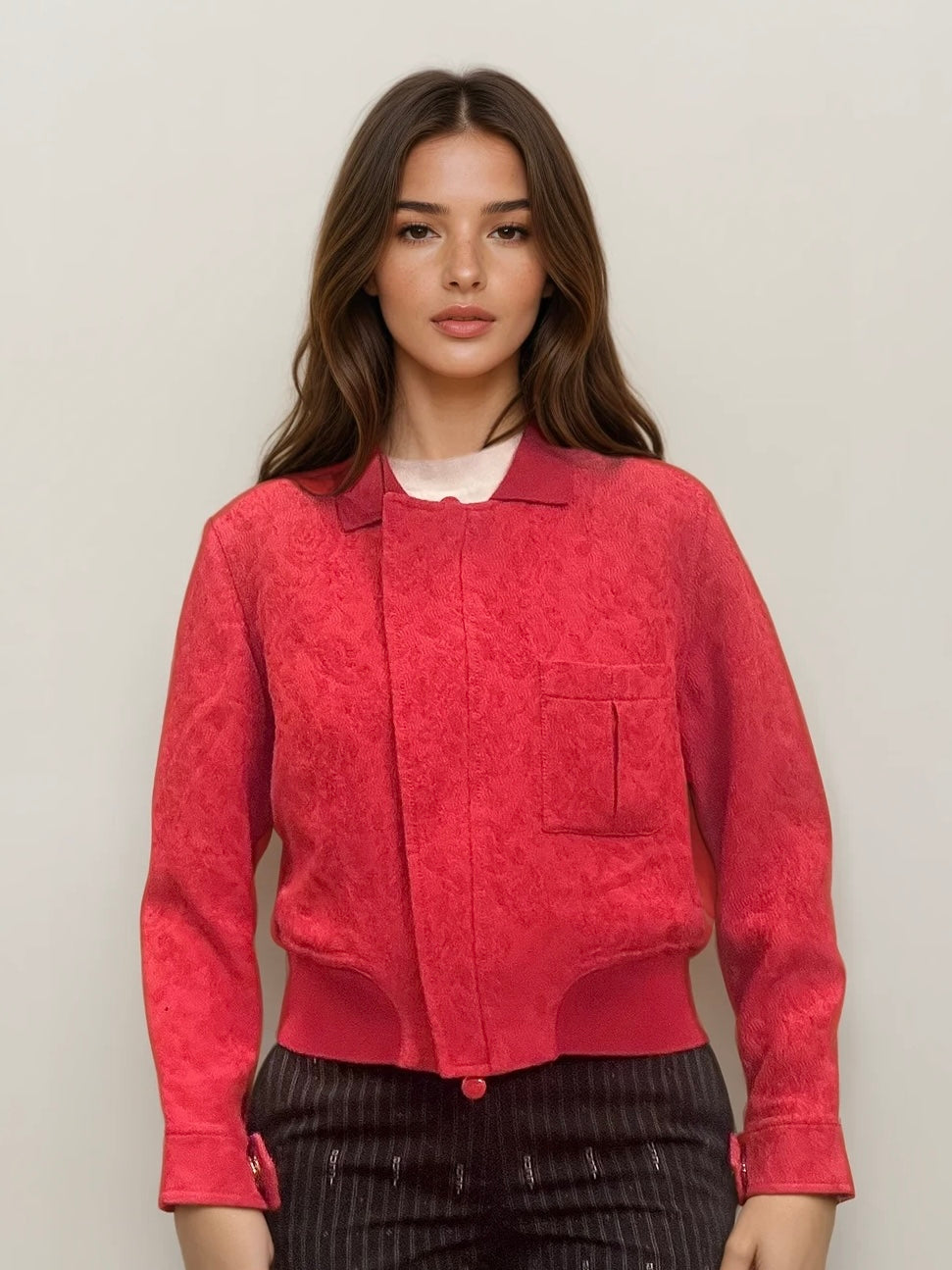 Armani Red Bomber Jacket