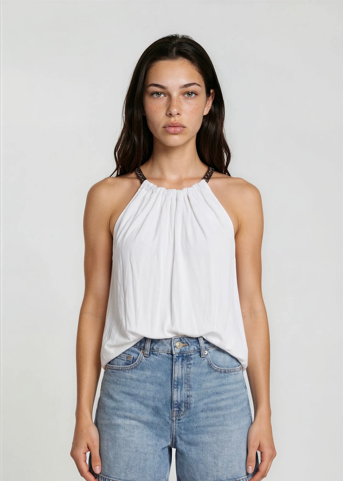 Yigal Azrouel White Chain Tank