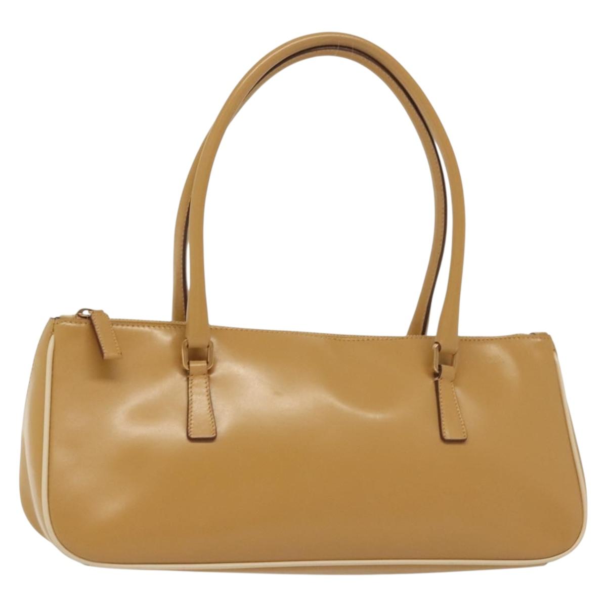 Prada Tan East West Bowler Bag
