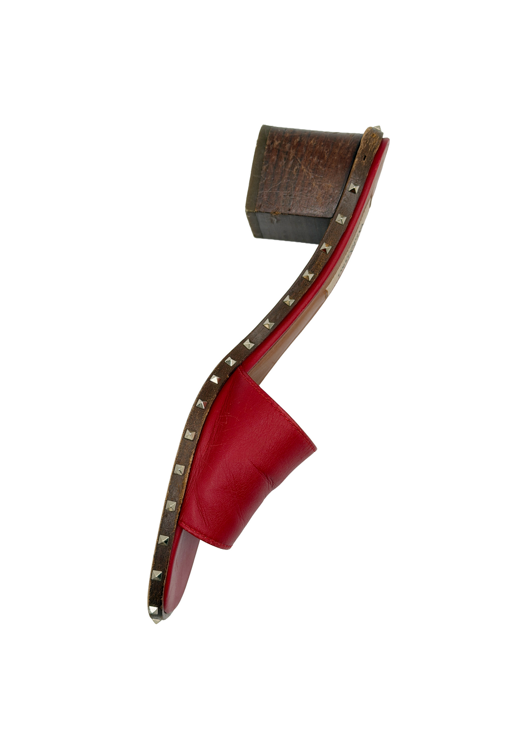 Valentino Red Studded Slides