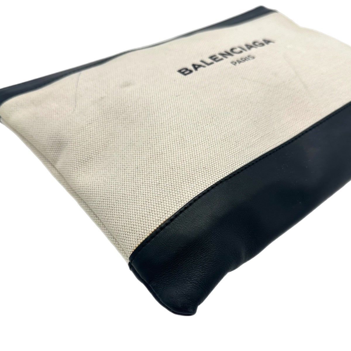 Balenciaga Canvas Logo Clutch