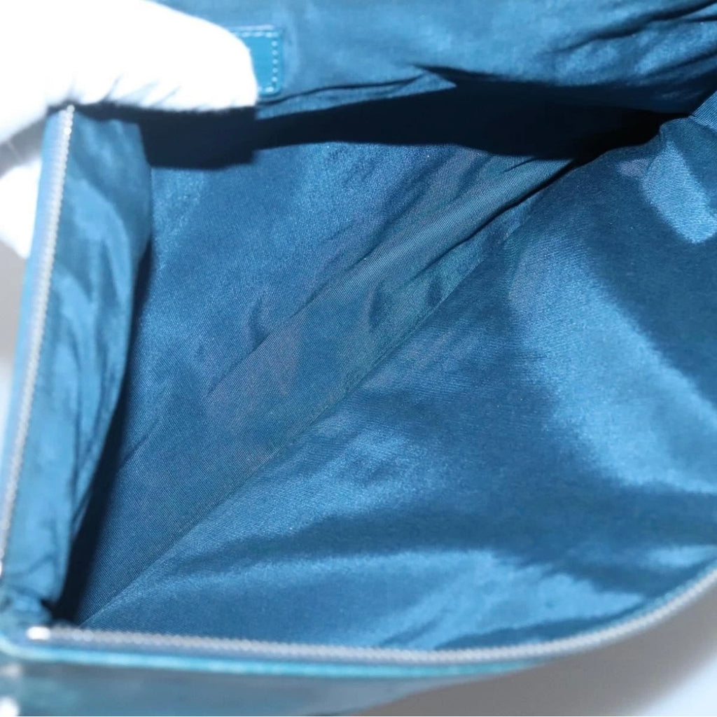 Chanel Blue Leather Clutch