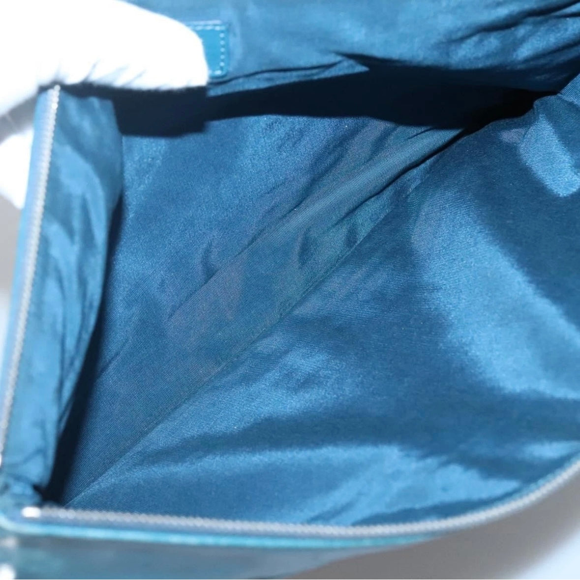 Chanel Blue Leather Clutch