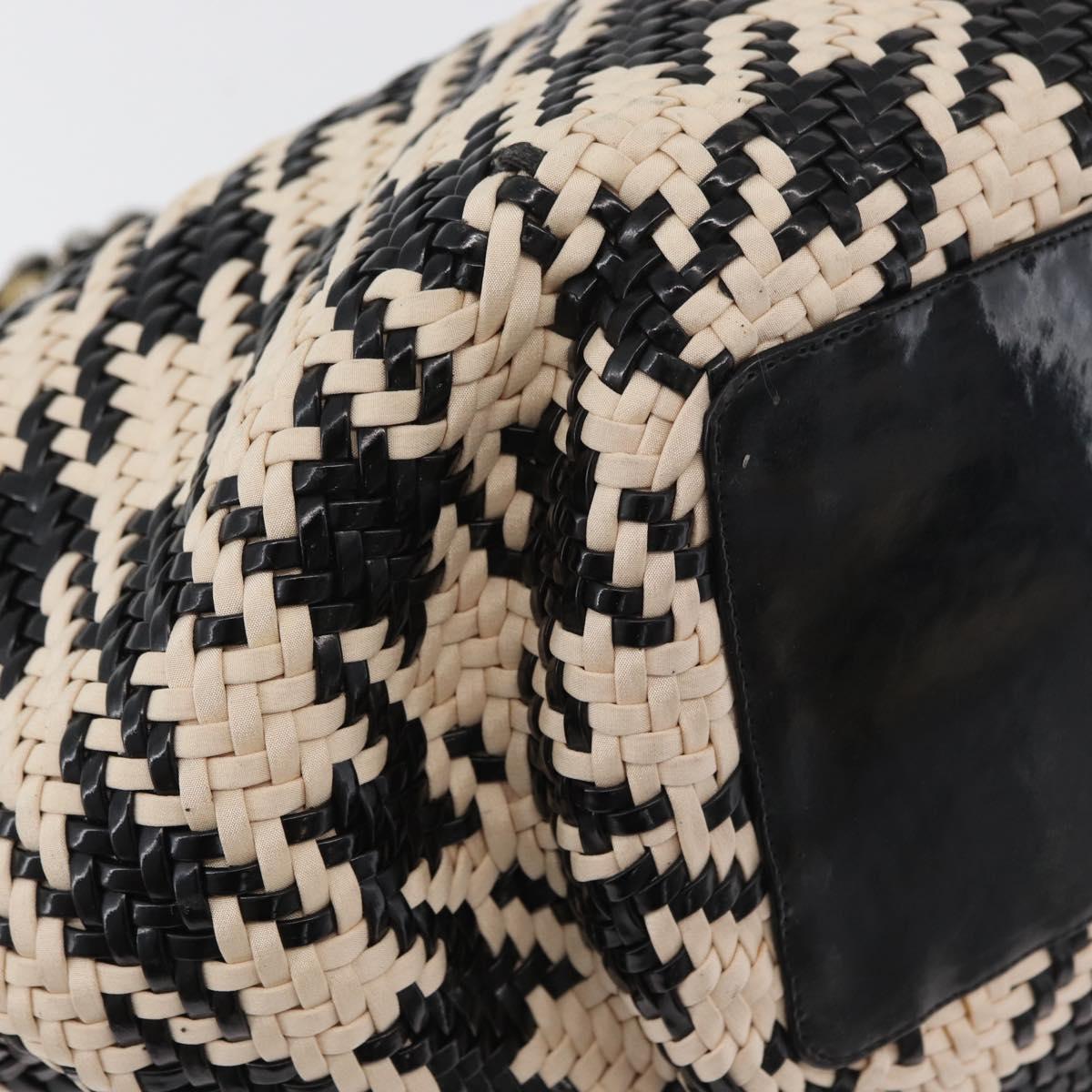 Chanel Black and White Woven Handbag
