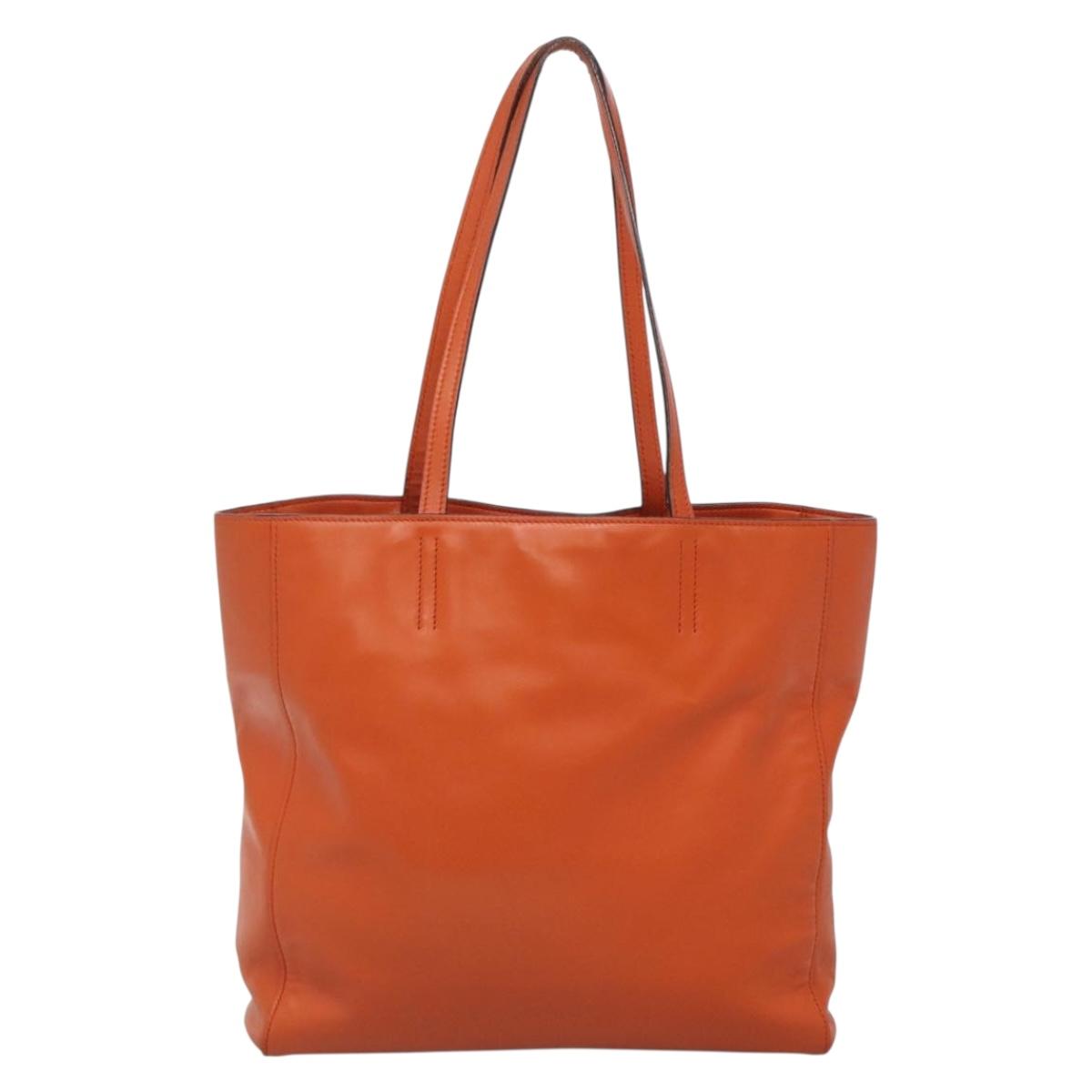 Miu Miu Orange Leather Tote