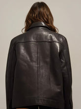 Load image into Gallery viewer, Black Leather Zip Jacket
