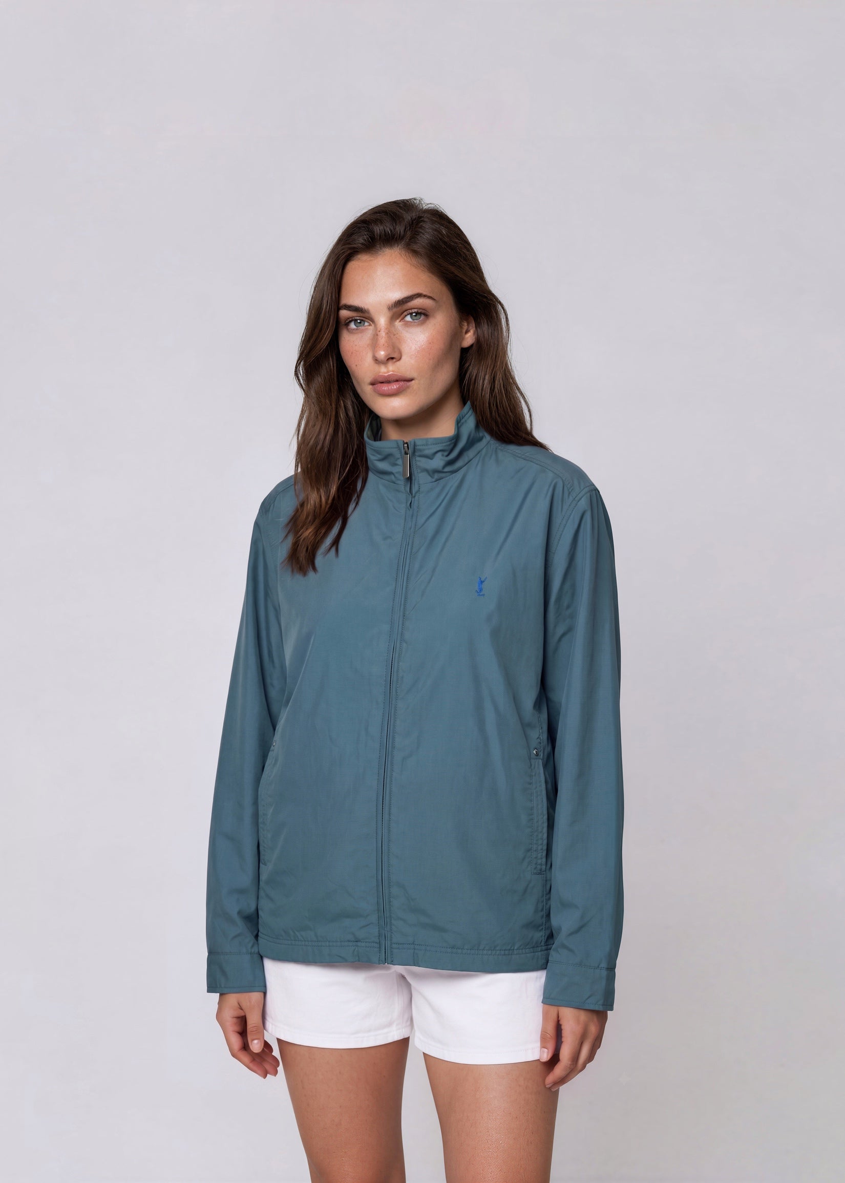 YSL Turquoise Windbreaker Bomber