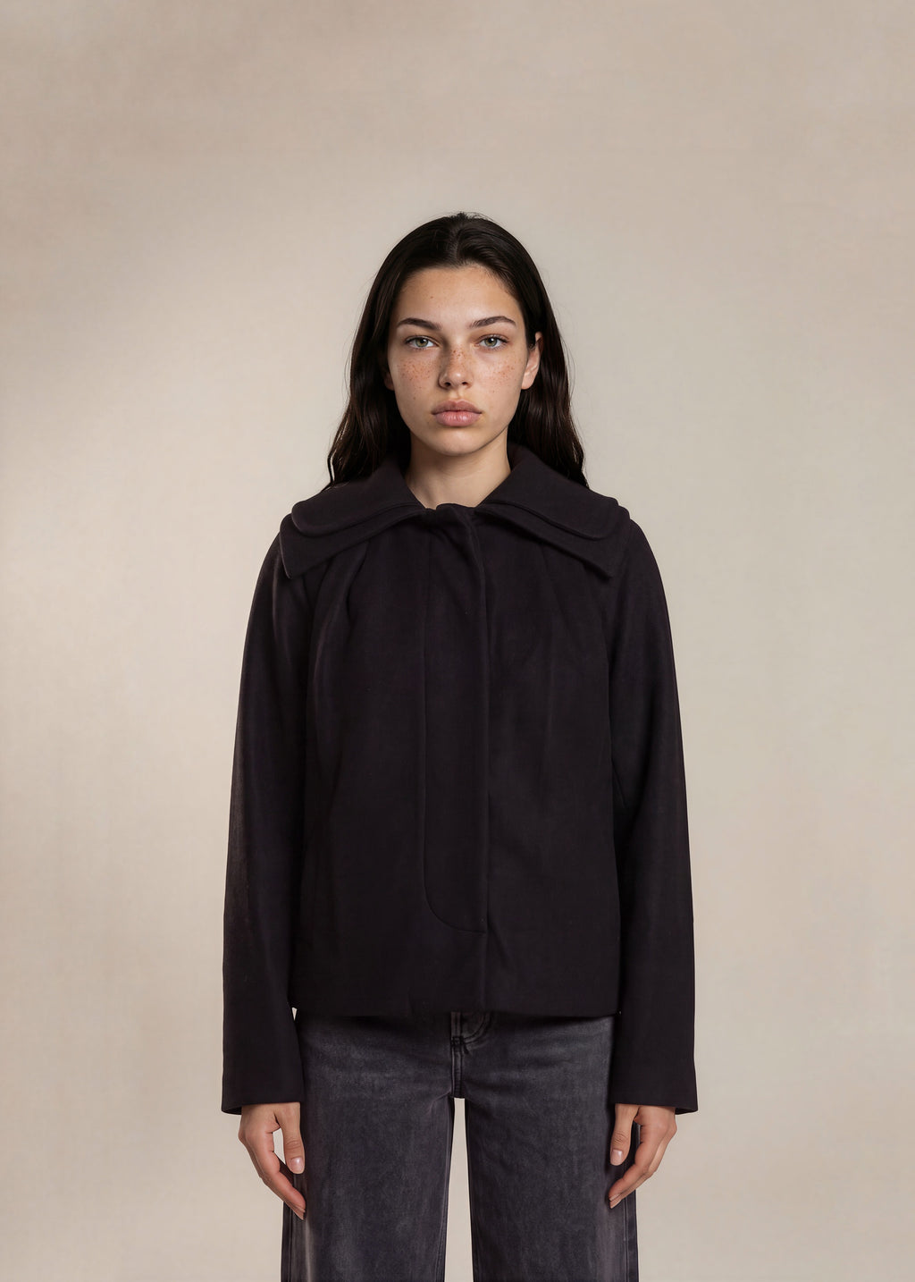 Yigal Azrouel Cashmere Black Collared Jacket