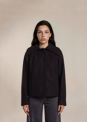 Yigal Azrouel Cashmere Black Collared Jacket
