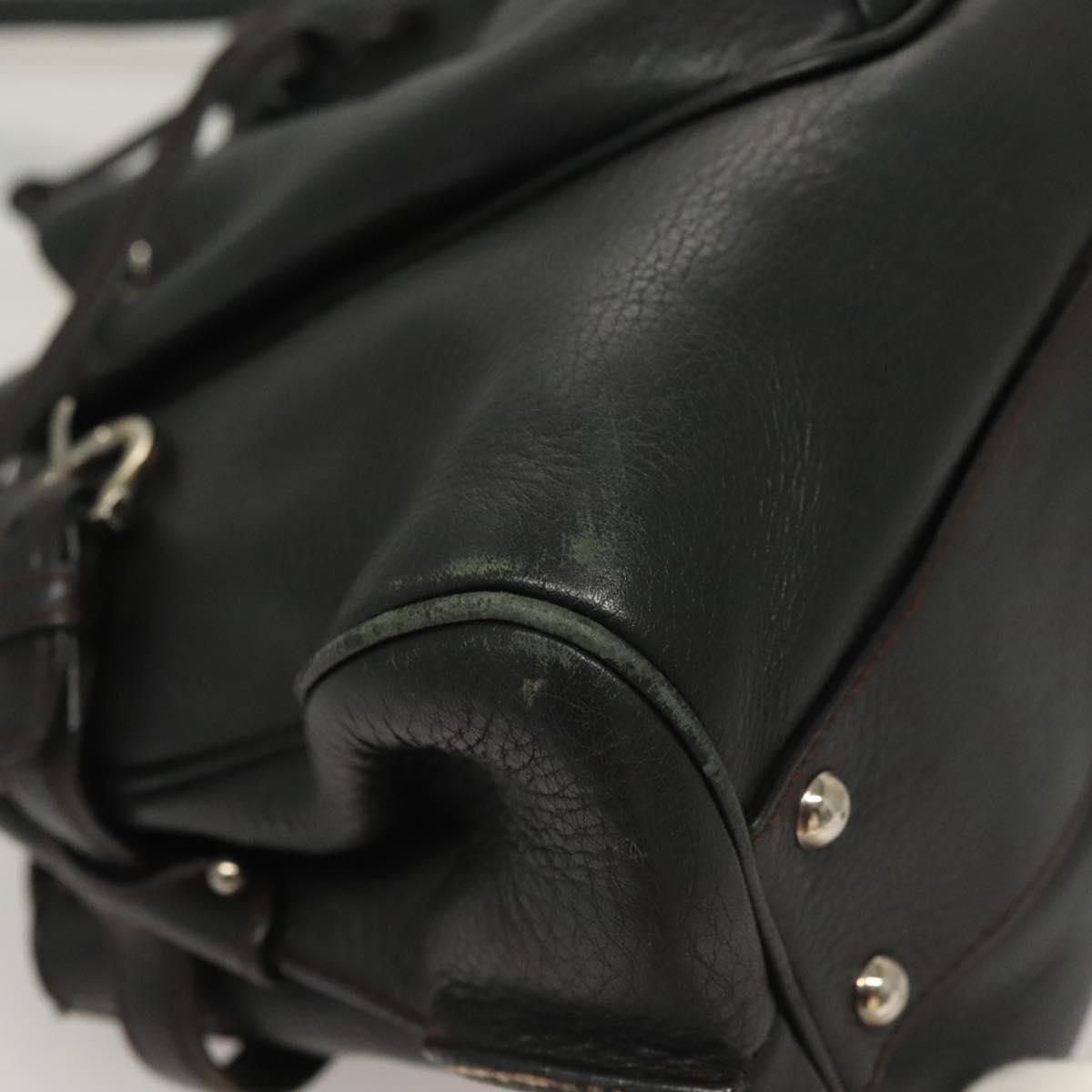 Ferragamo Black Leather Shoulder Bag