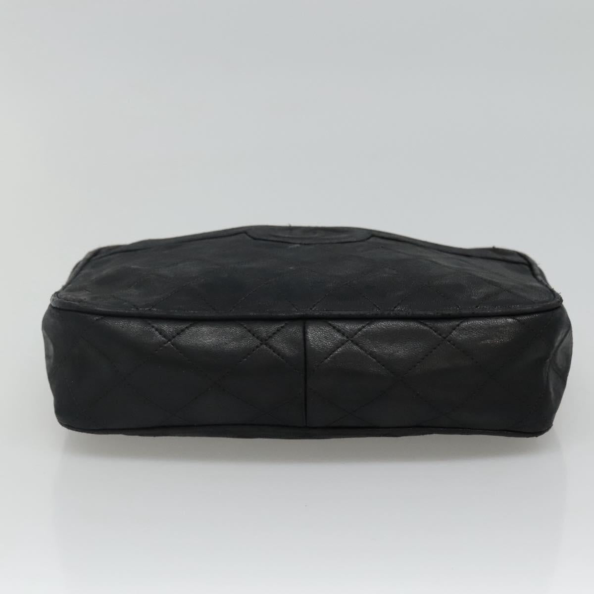 Chanel Black Leather Quilted Crossbody
