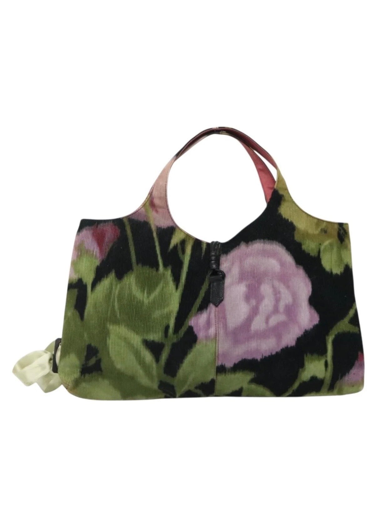 Valentino Corduroy Flower Printed Handbag