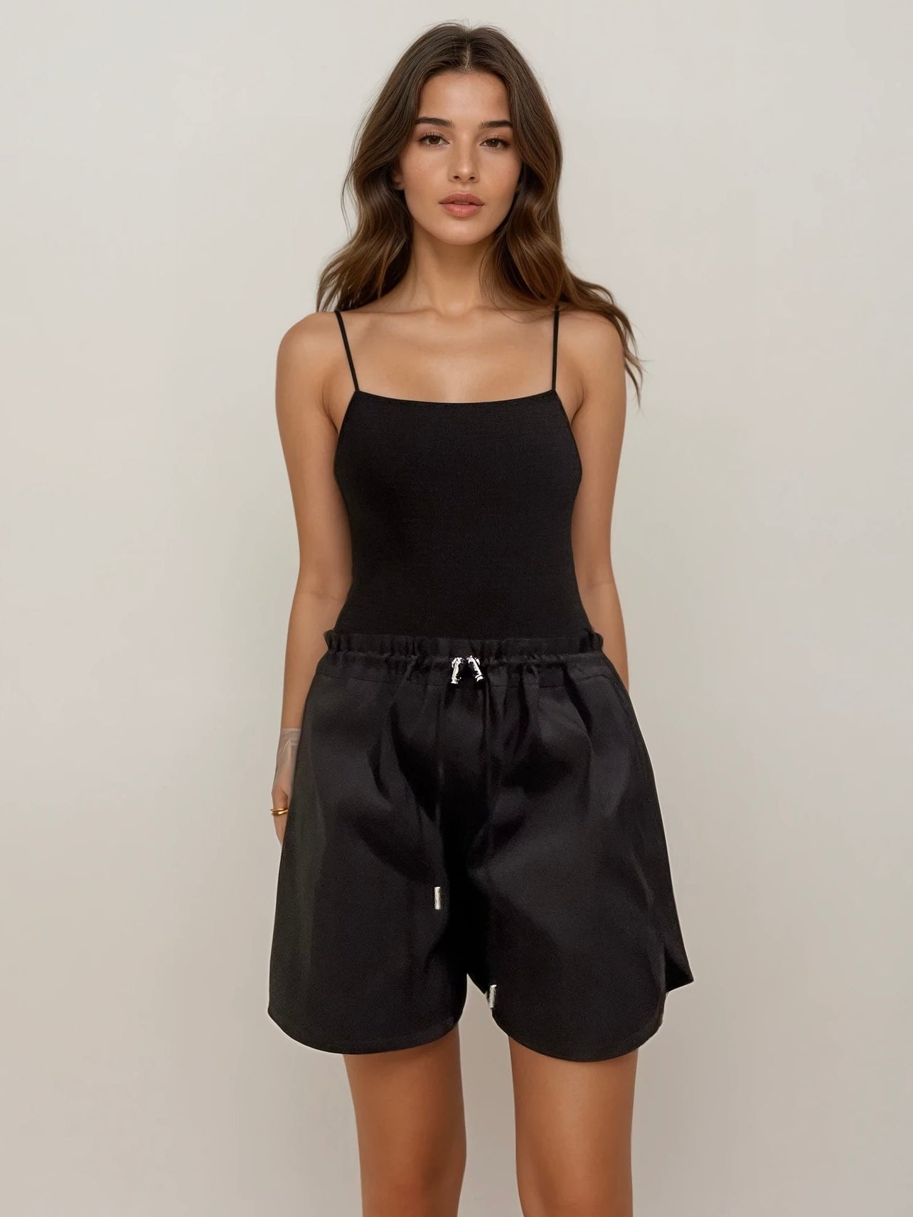 Alexander McQueen Black Nylon Shorts