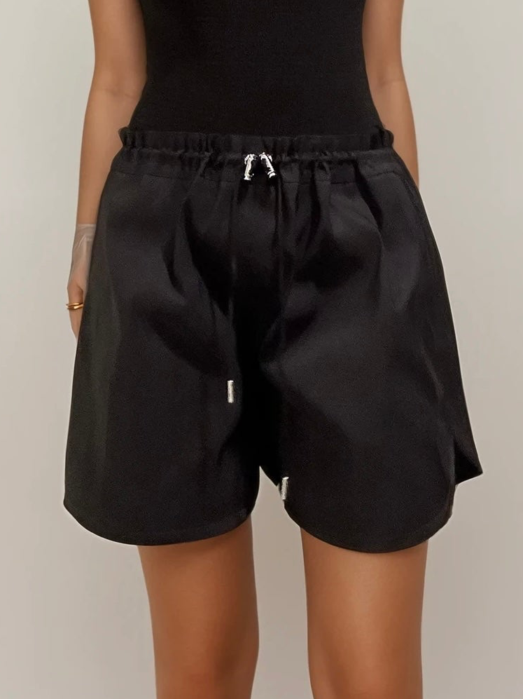 Alexander McQueen Black Nylon Shorts