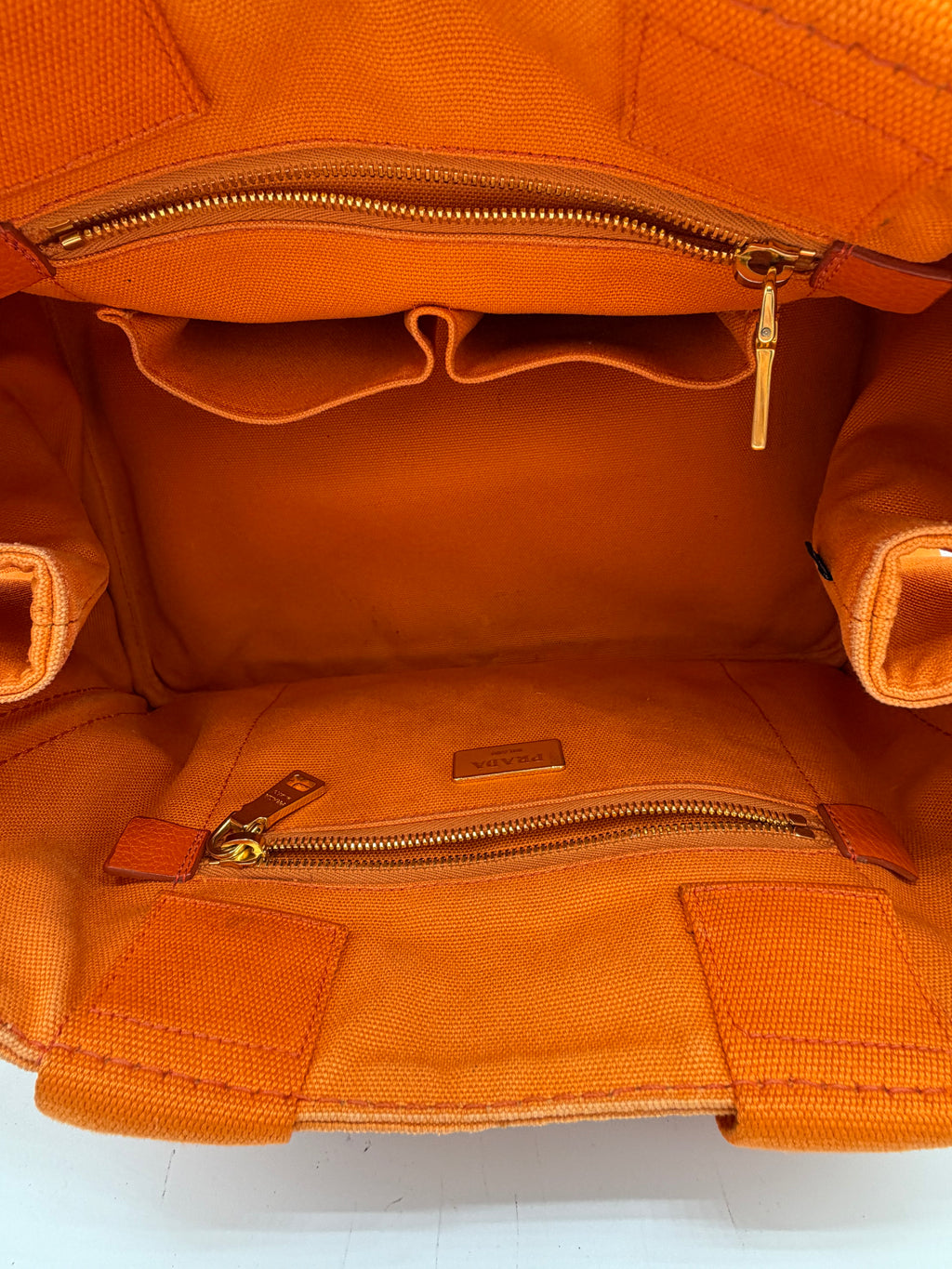 Prada Orange Canapa Tote