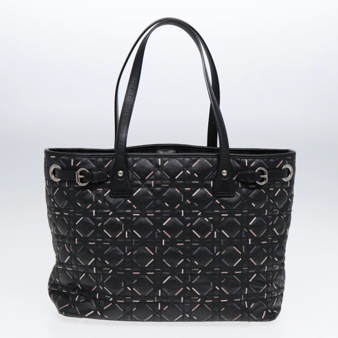 Lady Dior Black Printed Tote