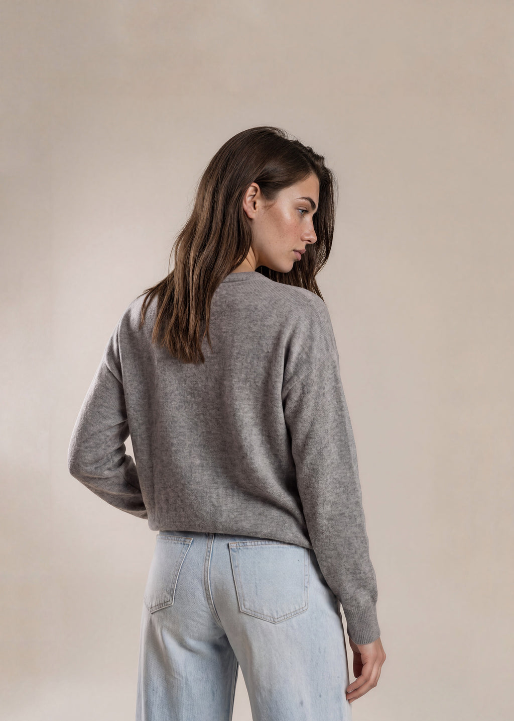 YSL Heather Grey Crewneck Sweater