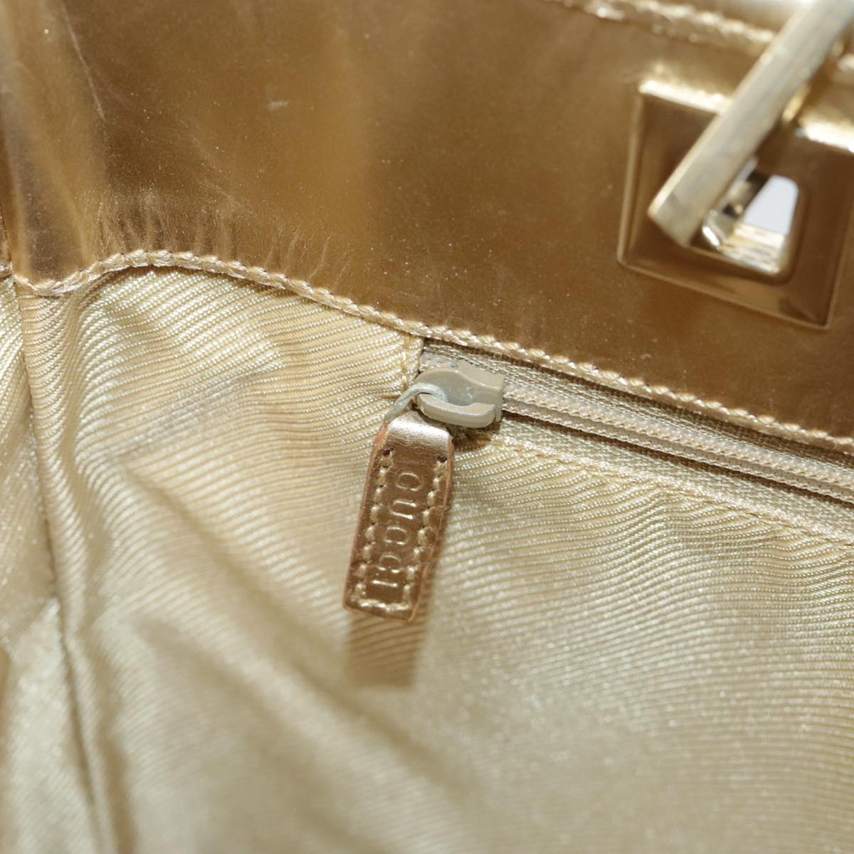 Gucci Gold Monogram Mini Tote
