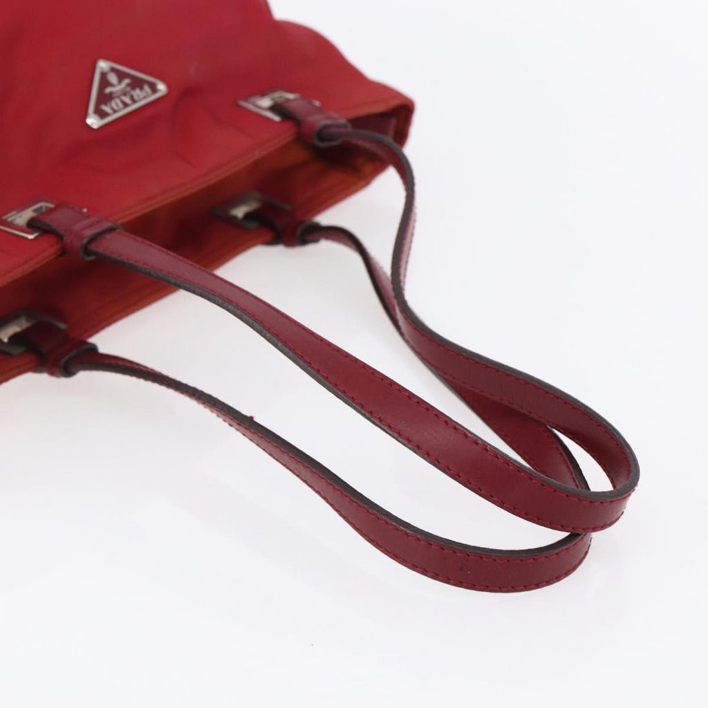 Prada Red Nylon Tote