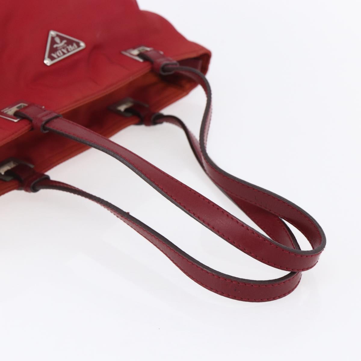 Prada Red Nylon Tote