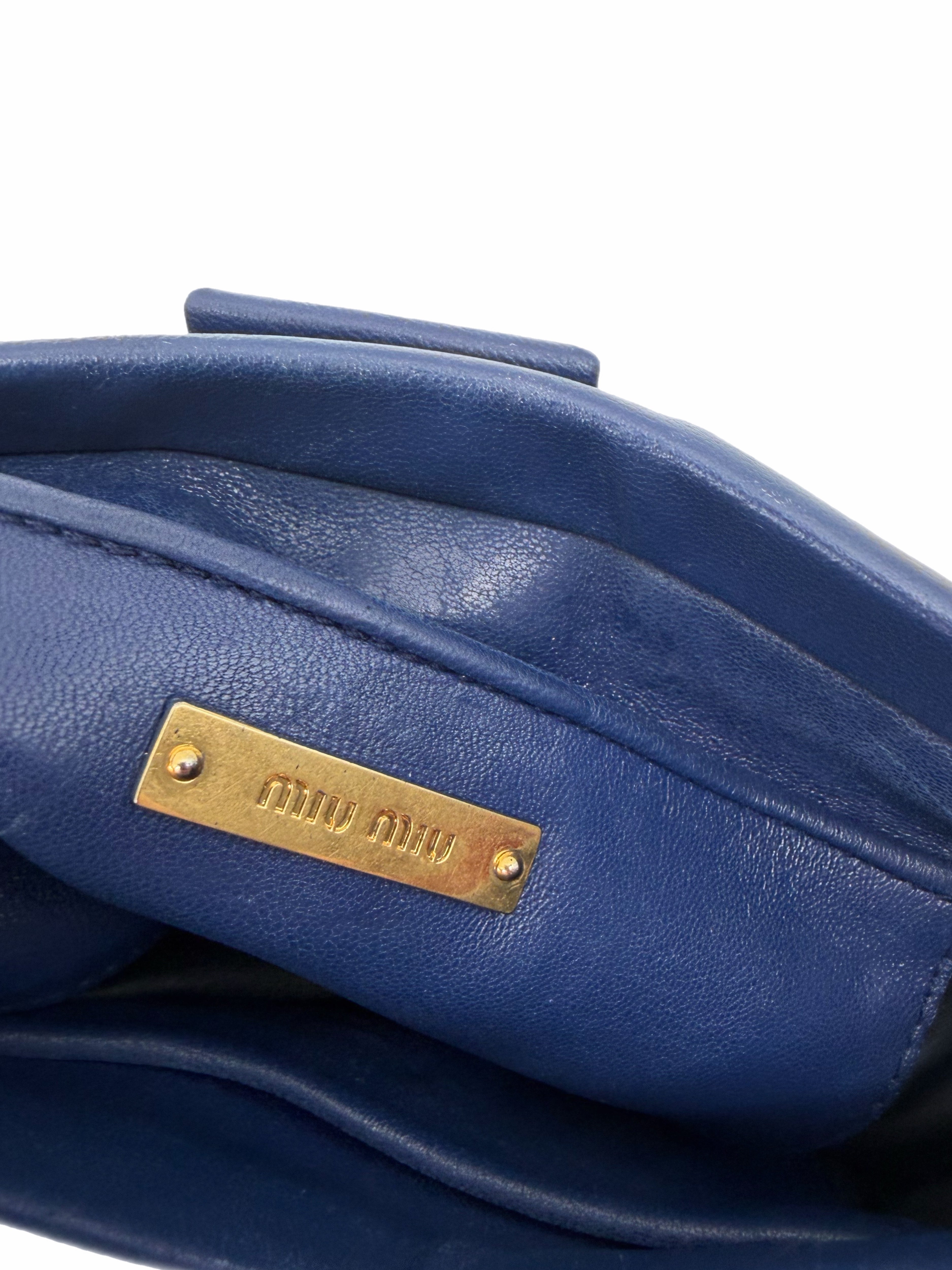 Miu Miu Blue Leather Crossbody