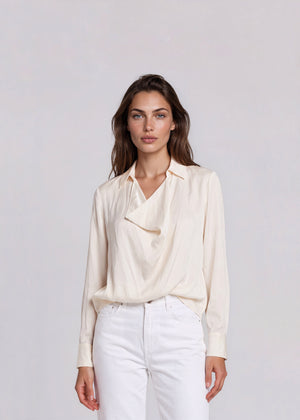 Escada Cream Collared Blouse