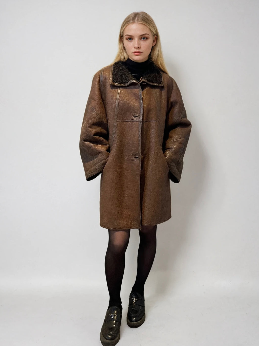 Brown Shearling Coat