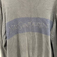 Load image into Gallery viewer, Ysl Grey and Navy Spellout Sweater
