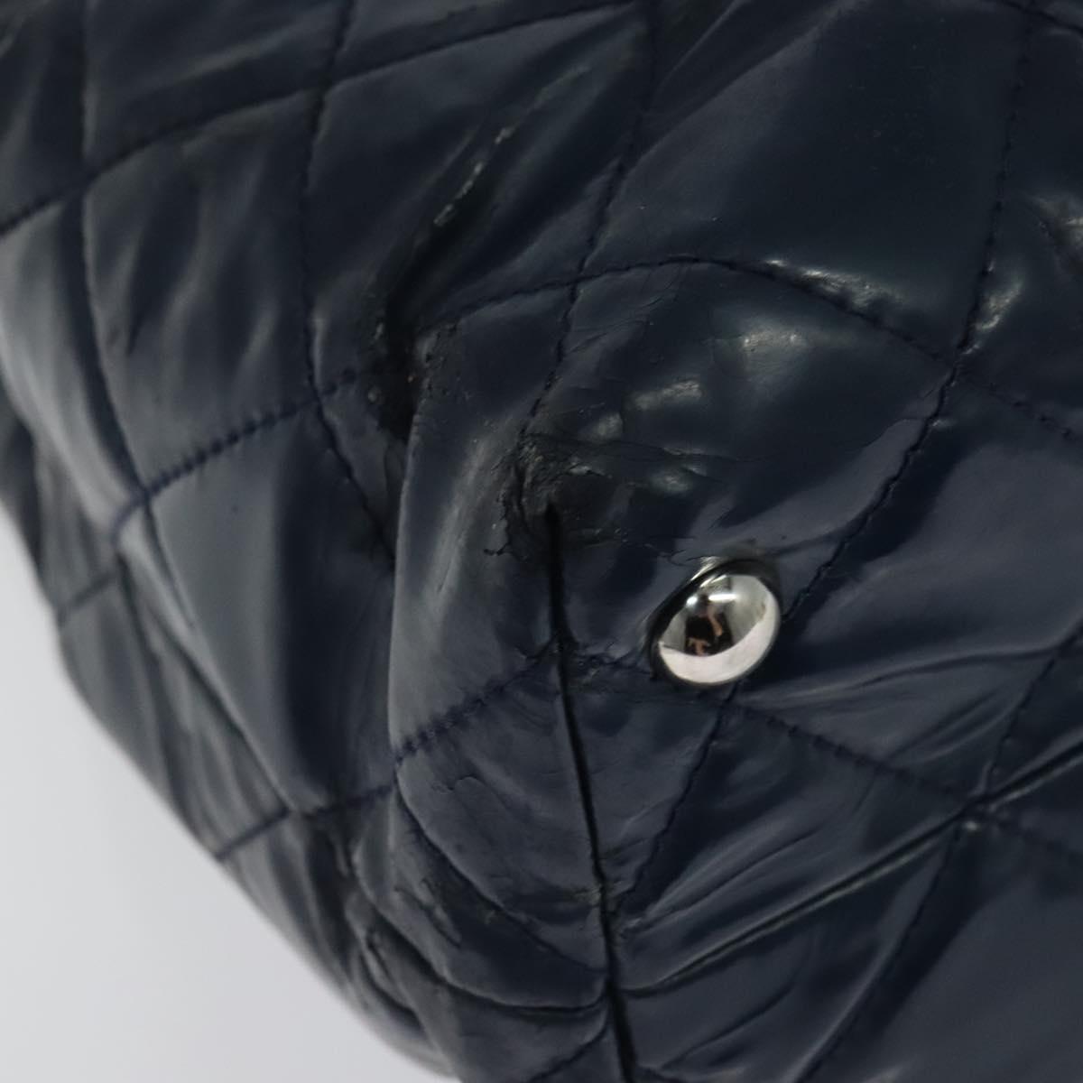 Chanel Navy Patent Leather Tote