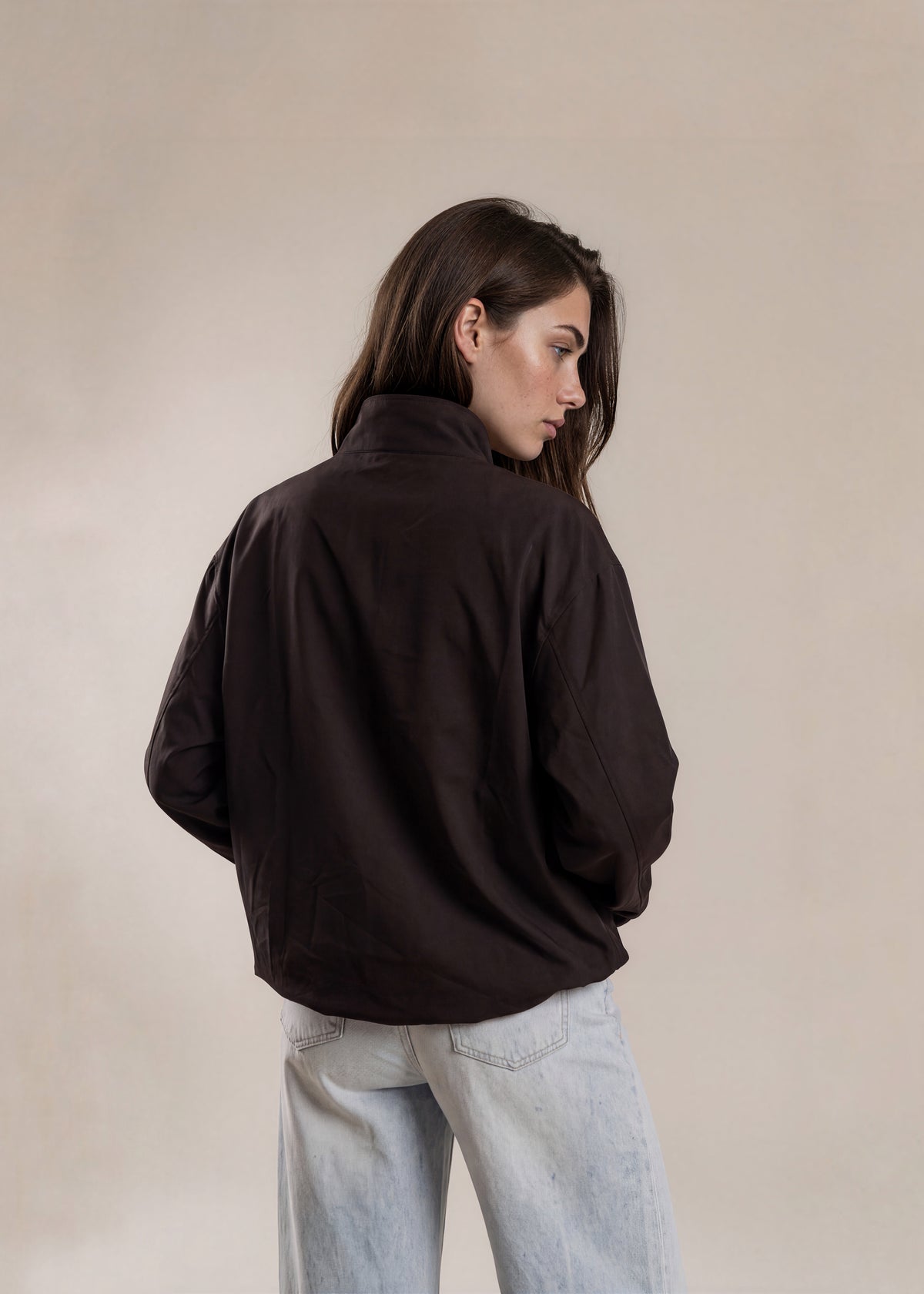 YSL Navy and White Reversible Windbreaker Bomber