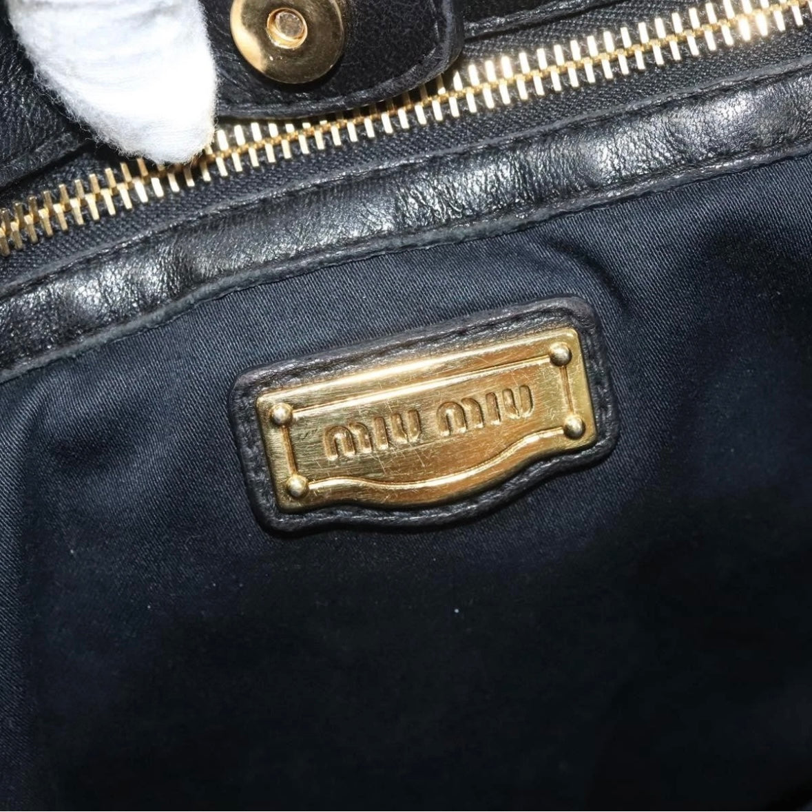Miu Miu Black Leather Tote