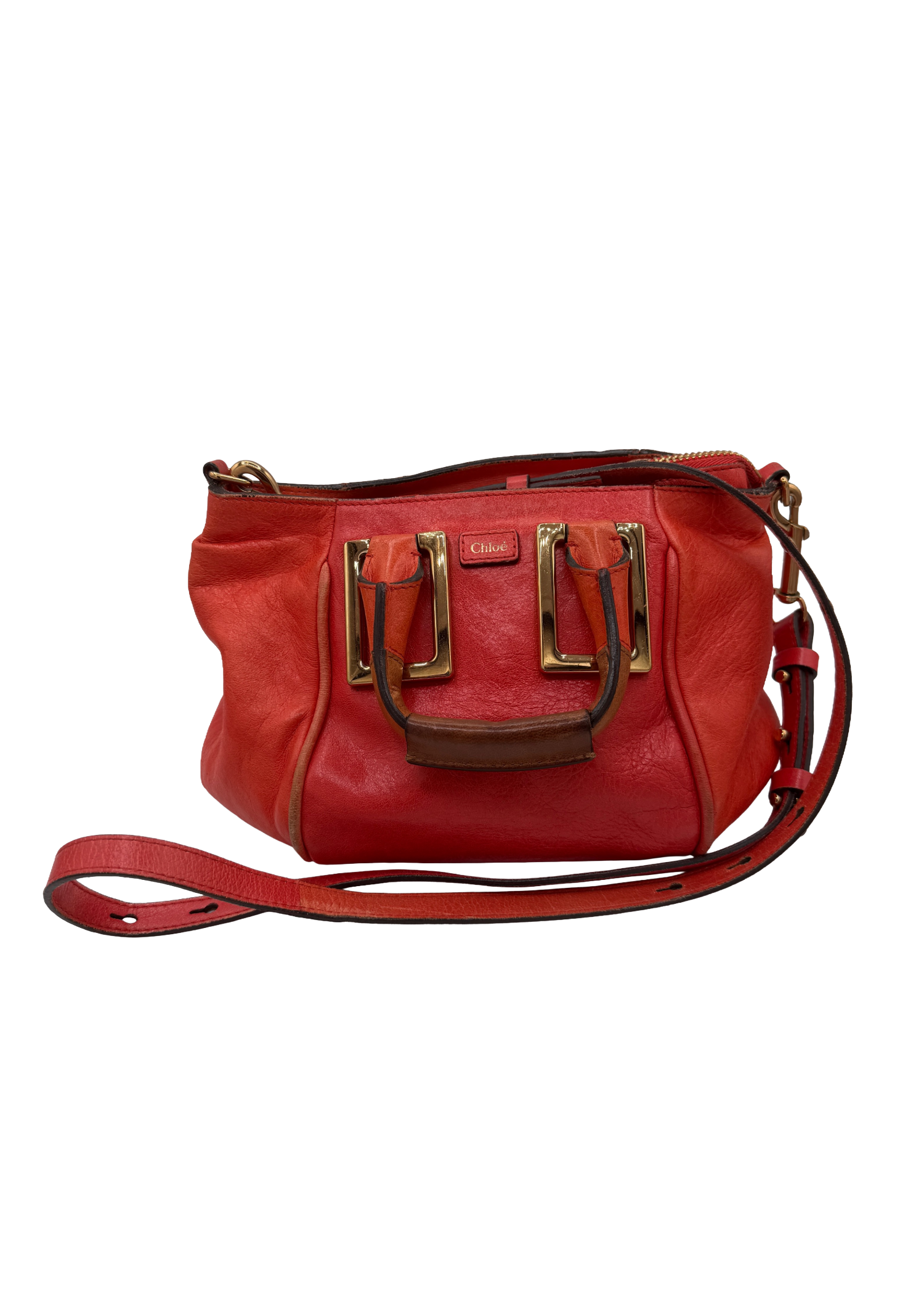 Chloe Orange Leather Handbag
